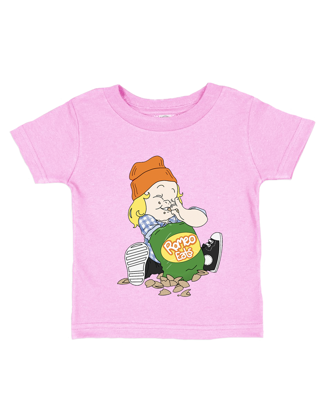 Romeo Eats Almonds Toddler Tee (Pink)