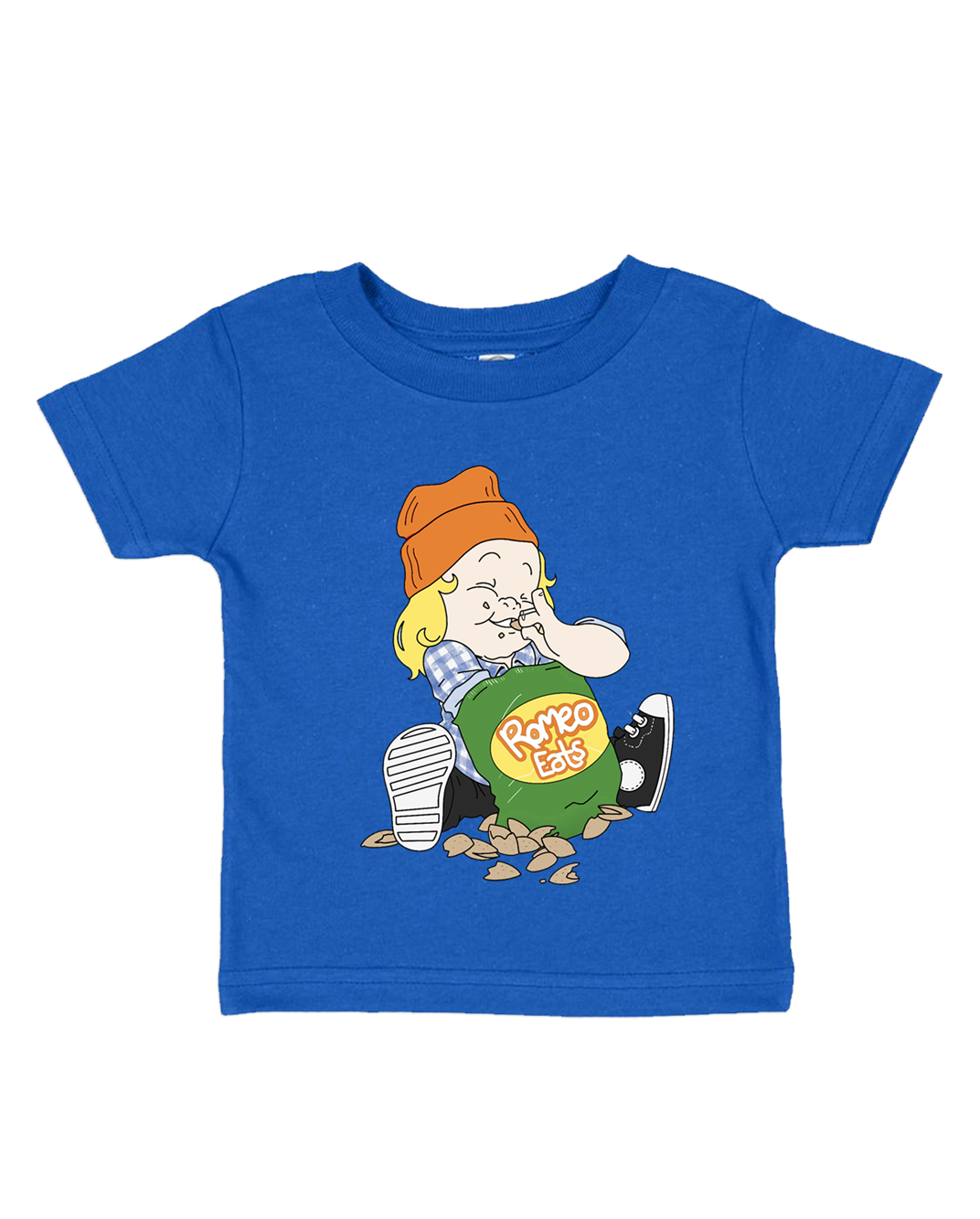 Romeo Eats Almonds Youth Tee (Blue)