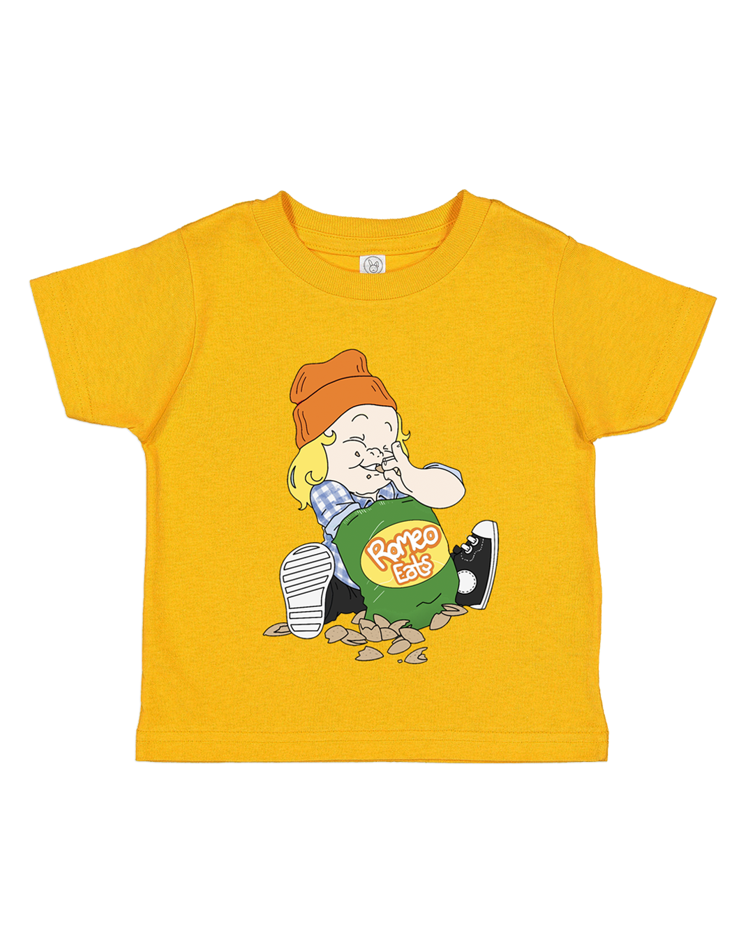 Romeo Eats Almonds Youth Tee (Gold)