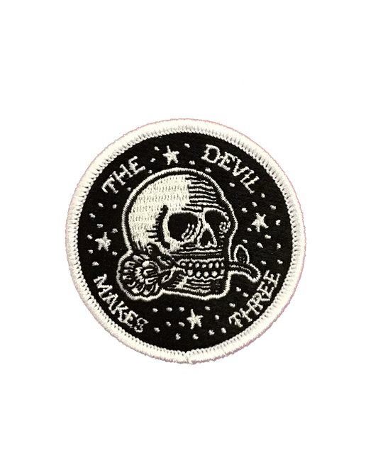 Skull Rose Embroidered Patch
